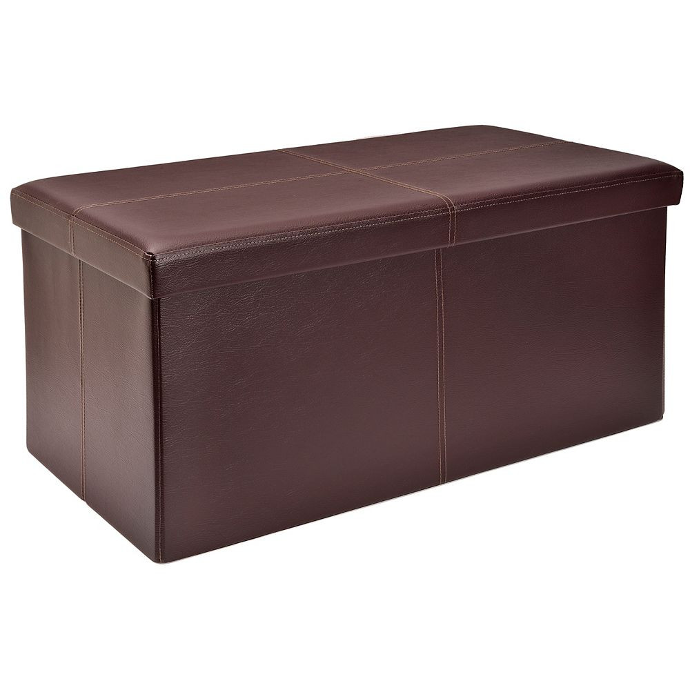 30 Inch Bench With Storage
 FHE 30 inch Folding Storage Bench in Brown