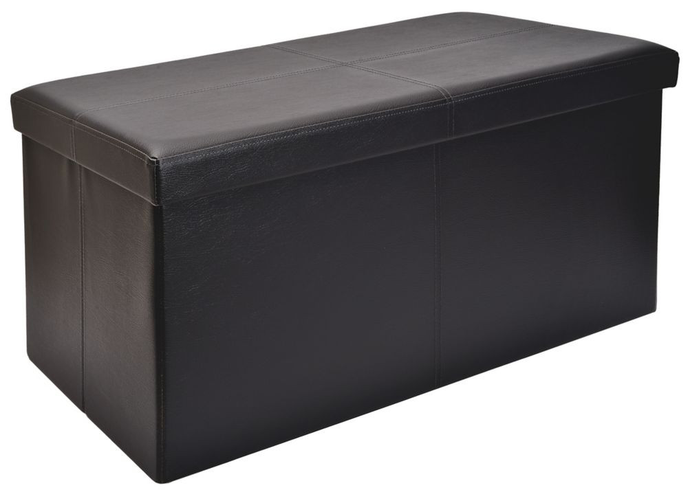 30 Inch Bench With Storage
 FHE 30 inch Folding Storage Bench in Black