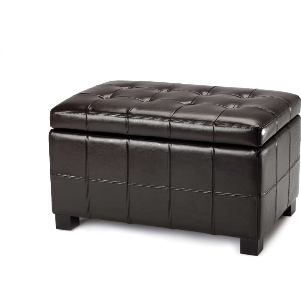 30 Inch Bench With Storage
 Maiden Brown & Black 30 Inch x 18 Inch Tufted Storage