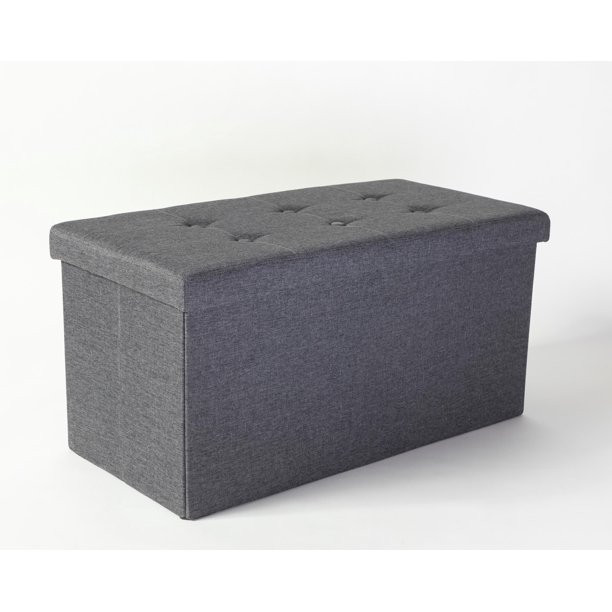 30 Inch Bench With Storage
 30 Inch Folding storage ottoman bench Deep Grey Walmart