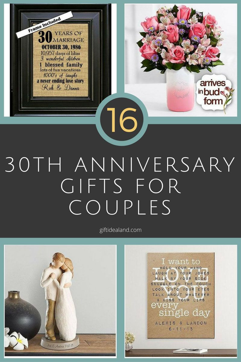 30Th Anniversary Gift Ideas For Couples
 30 Good 30th Wedding Anniversary Gift Ideas For Him & Her