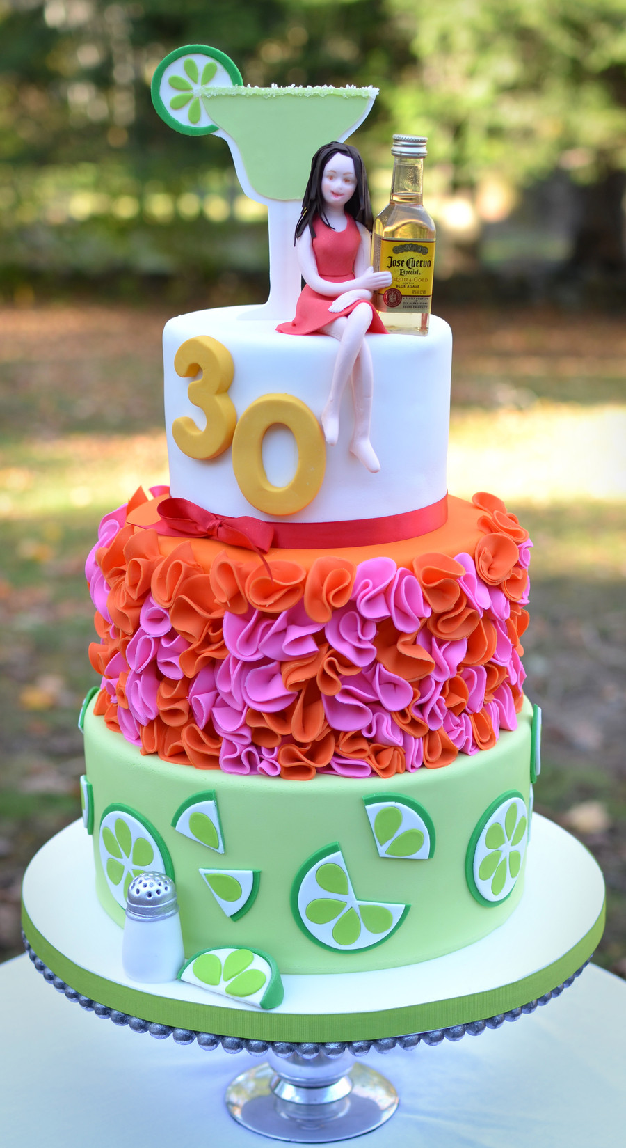 30th Birthday Cake
 Margarita And Tequila Themed 30Th Birthday Cake