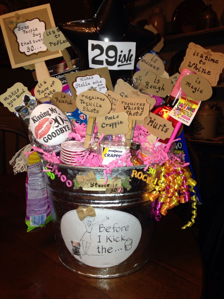 30Th Birthday Gift Ideas For Her
 I made this "B4 you kick the Bucket" for my friend from