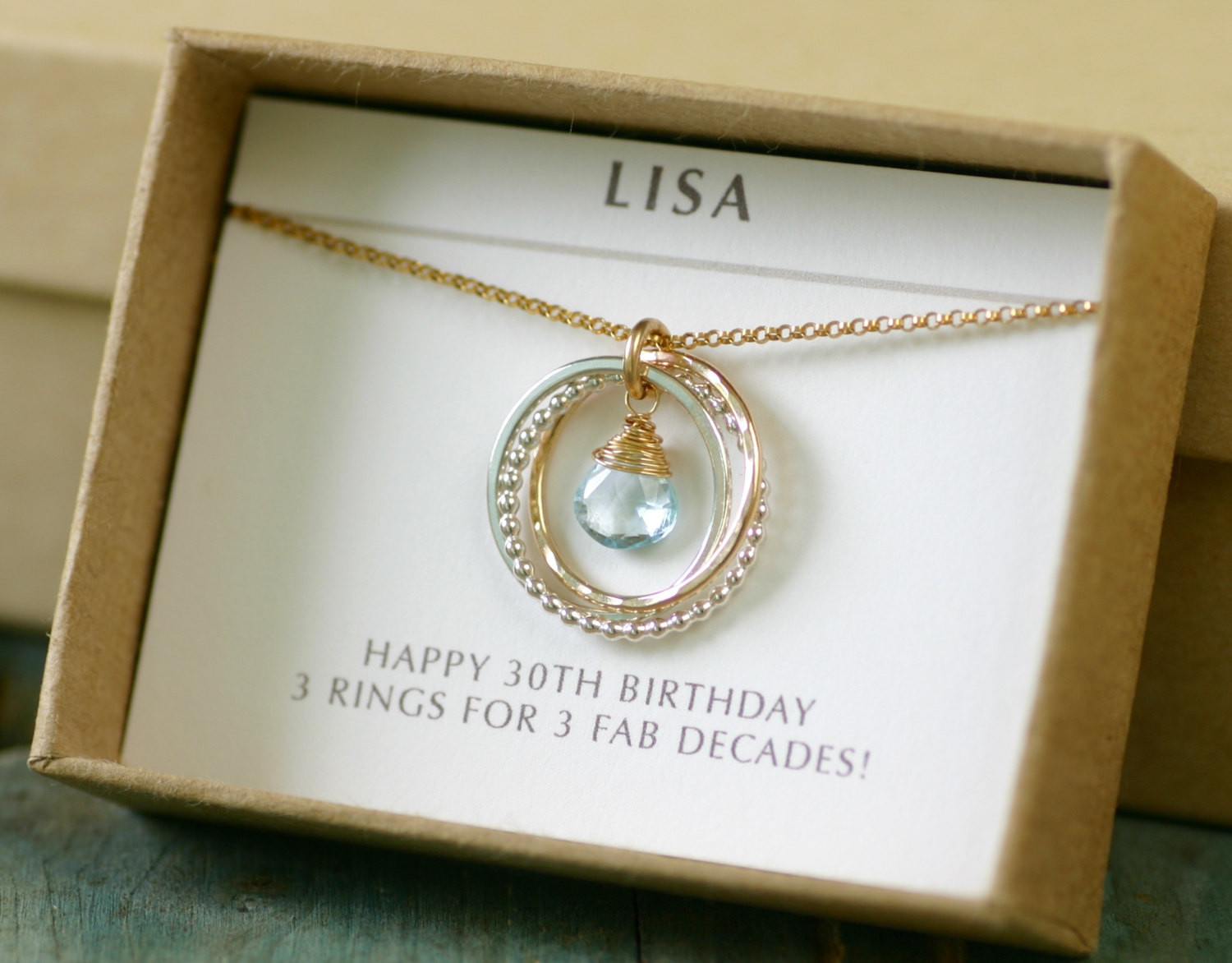 30th Birthday Gift Ideas For Sister
 30th birthday t for sister blue topaz necklace for new