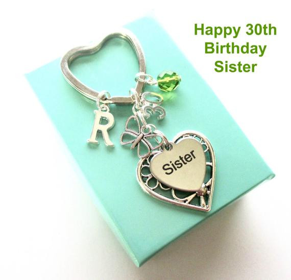 30th Birthday Gift Ideas For Sister
 30th birthday t for Sister Personalised Sister keyring