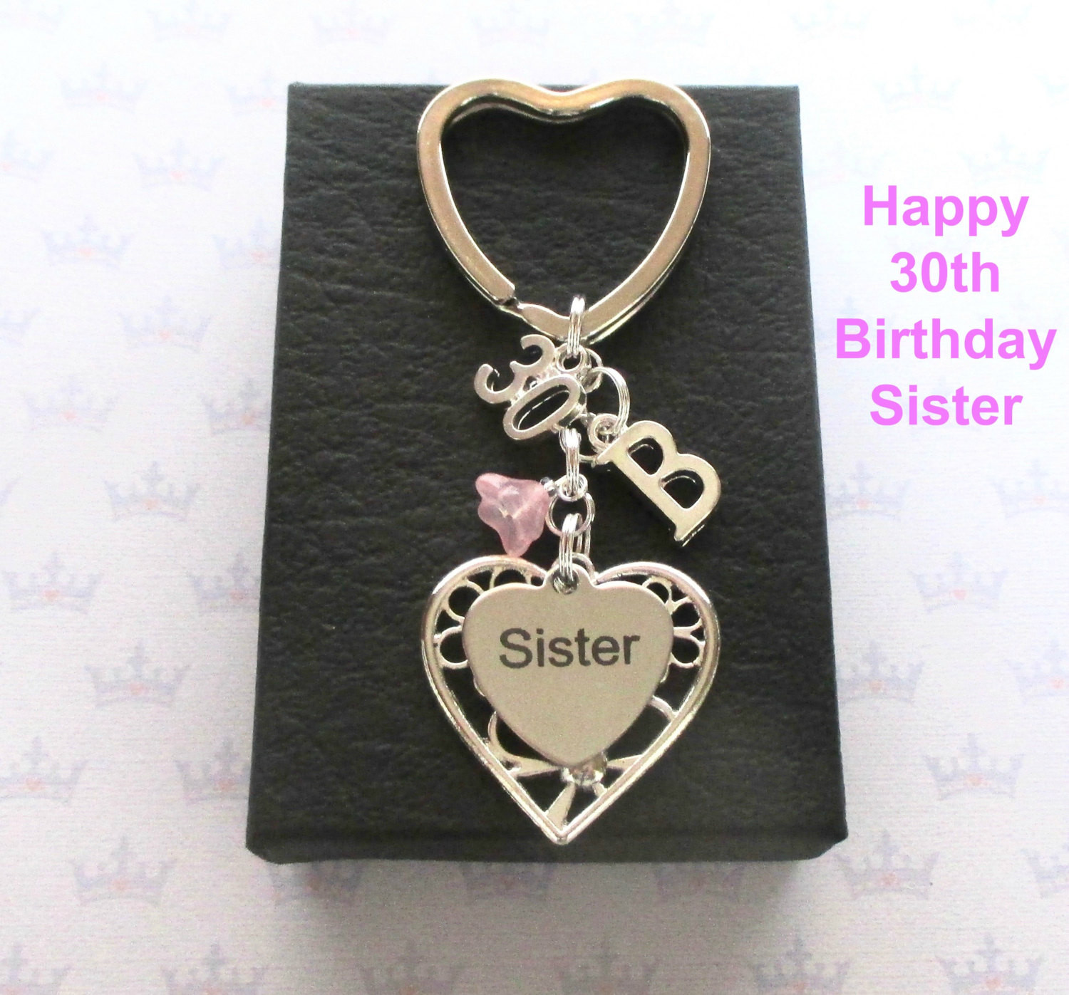 30th Birthday Gift Ideas For Sister
 Sister 30th birthday t 30th keychain Sister t