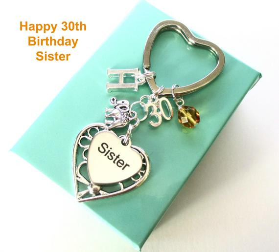 30th Birthday Gift Ideas For Sister
 Personalised 30th t for Sister 30th birthday sister