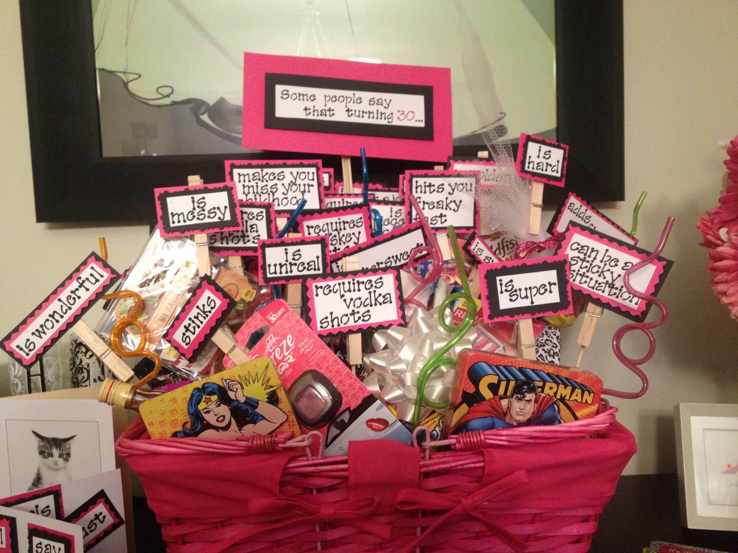 30Th Birthday Gift Ideas For Women
 Turning 30 Birthday Basket – Dispatches from the Castle