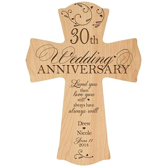 30th Wedding Anniversary Gift Ideas
 Buy Personalized 30th Anniversary Cross 30th Wedding