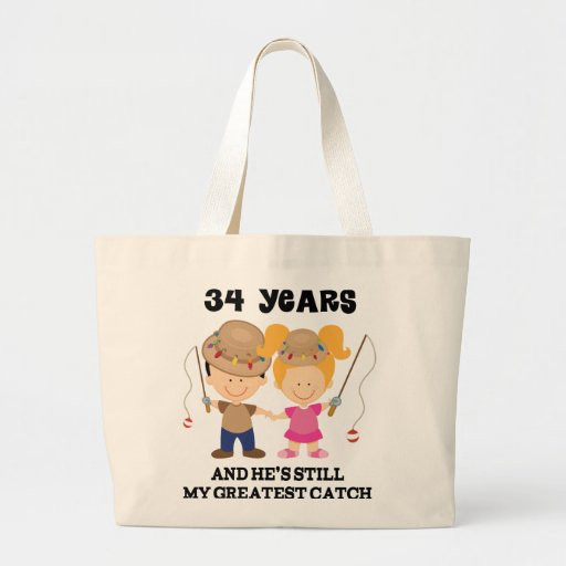 34Th Wedding Anniversary Gift Ideas
 34th Wedding Anniversary Gift For Her Tote Bags