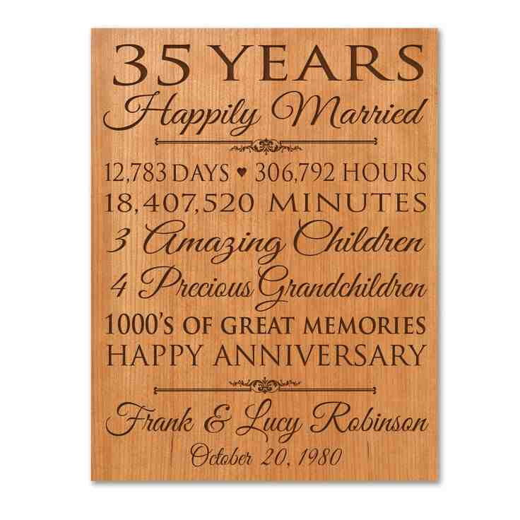 35 Year Anniversary Gift Ideas
 35Th Wedding Anniversary Gift Ideas For Parents Wedding