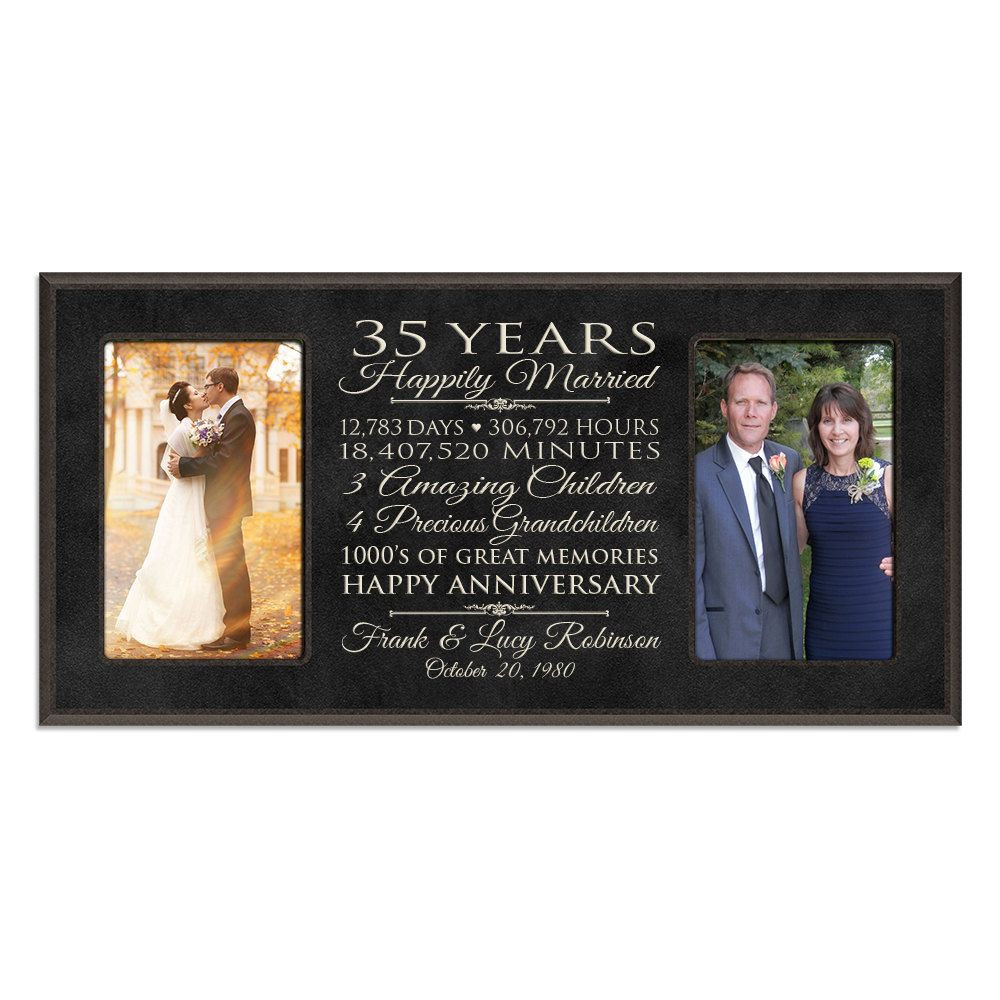35 Year Anniversary Gift Ideas
 Personalized 35th anniversary t for him 35 year wedding