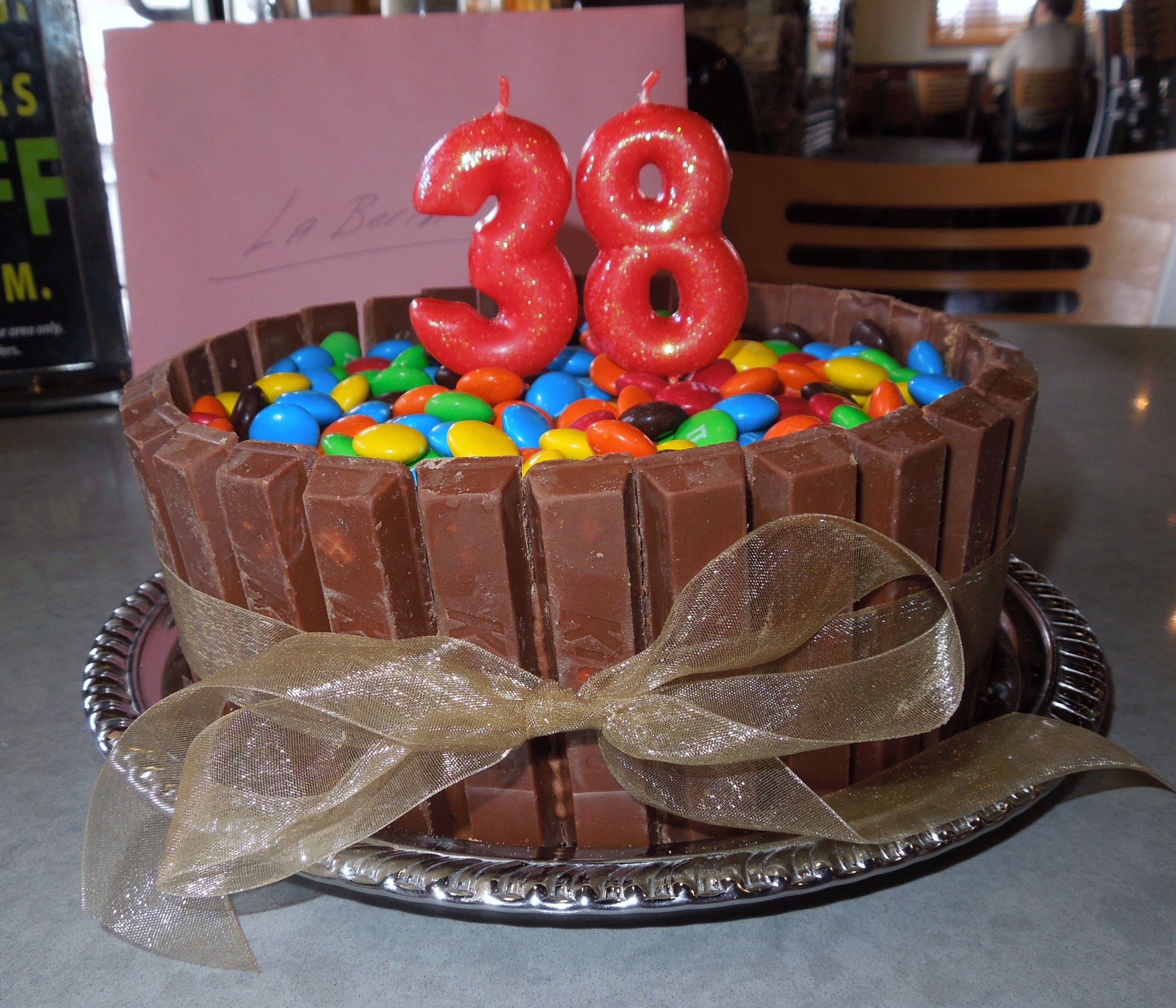 38Th Birthday Party Ideas For Her
 Kit Kat birthday cake for my step daughter on her 38th