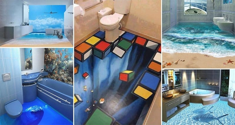 3D Bathroom Floor Design
 13 3D Bathroom Floor Designs That Will Mess With Your Mind