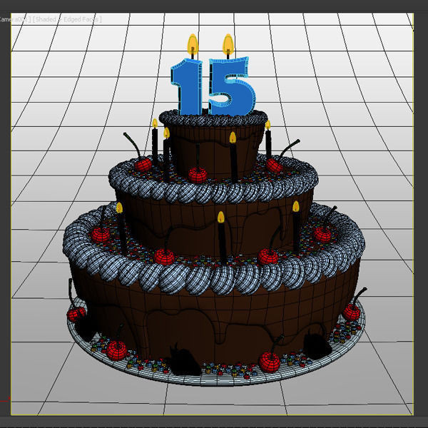 3d Birthday Cakes
 Birthday cake 3D Model MAX