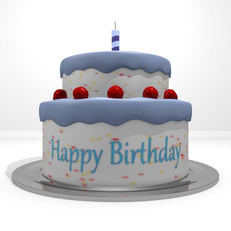 3d Birthday Cakes
 Happy birthday cake 3D model TurboSquid