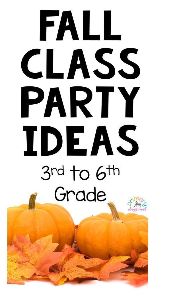 3Rd Grade Halloween Party Ideas
 Fall Class Party Ideas 3rd to 6th Grade