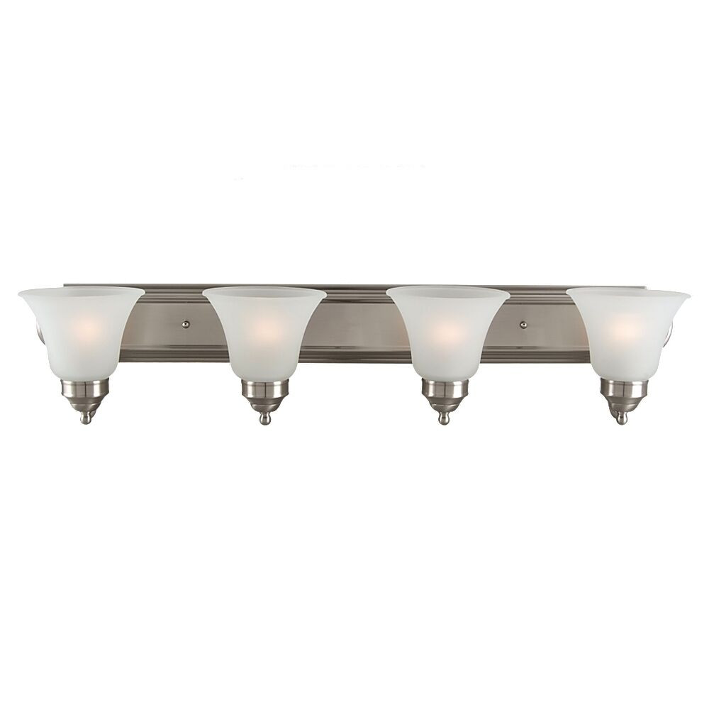 4 Light Bathroom Fixture
 Sea Gull Lighting 962 4 Light Brushed Nickel