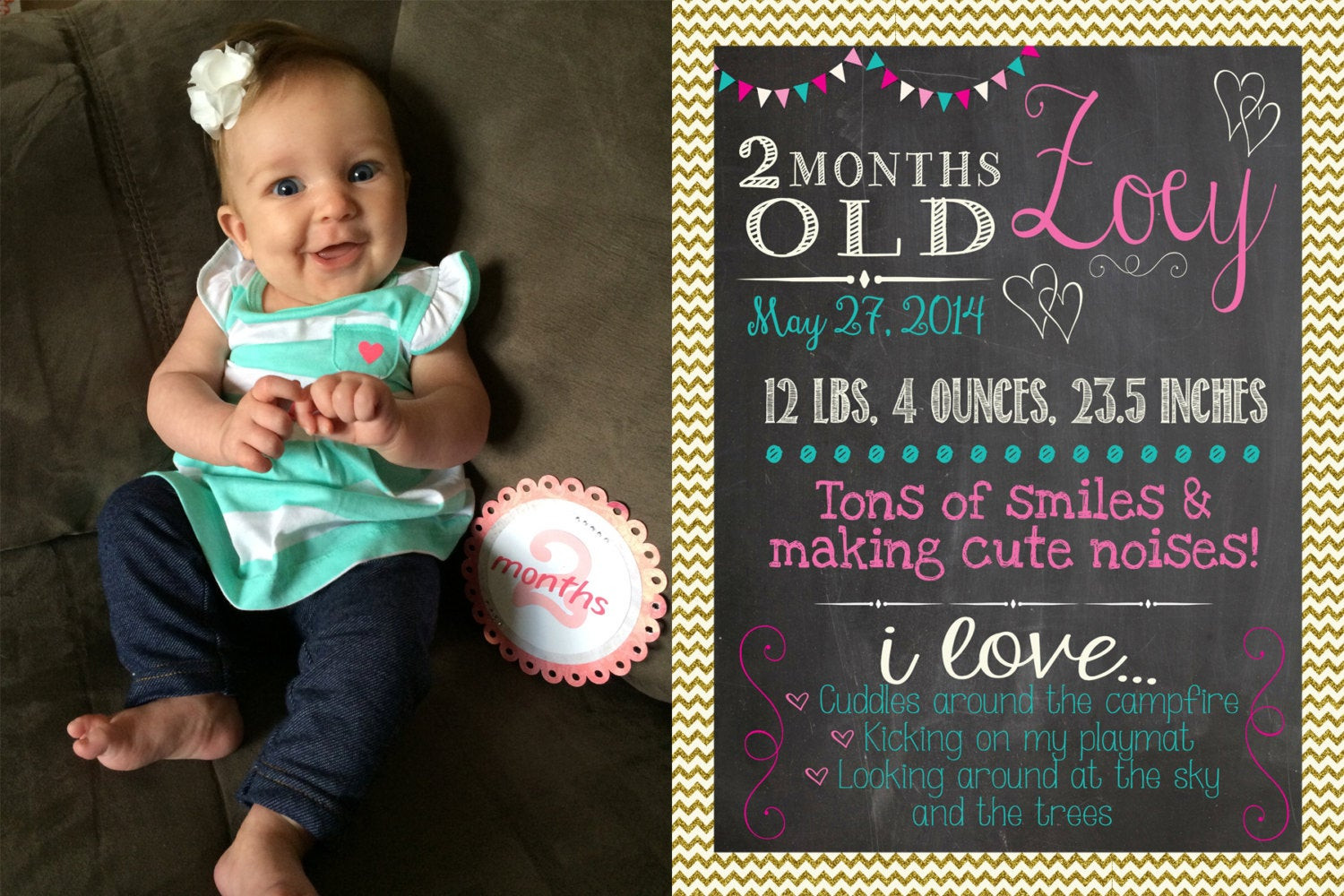 4 Months Old Baby Quotes
 Monthly Baby Milestones Prop Bundle for 12 Months