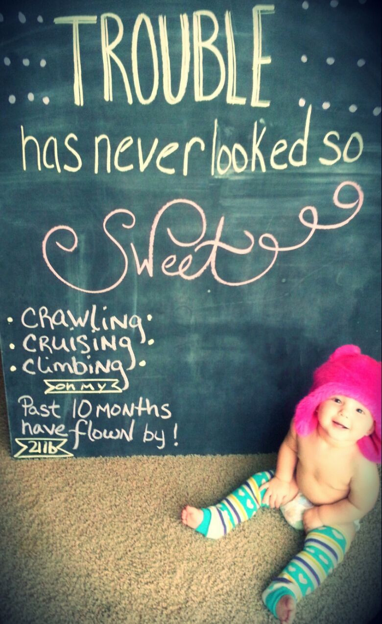 4 Months Old Baby Quotes
 10 month old baby chalkboard