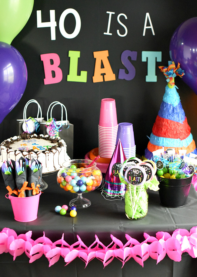 40 Birthday Gift Ideas For Her
 40th Birthday Party 40 is a Blast – Fun Squared