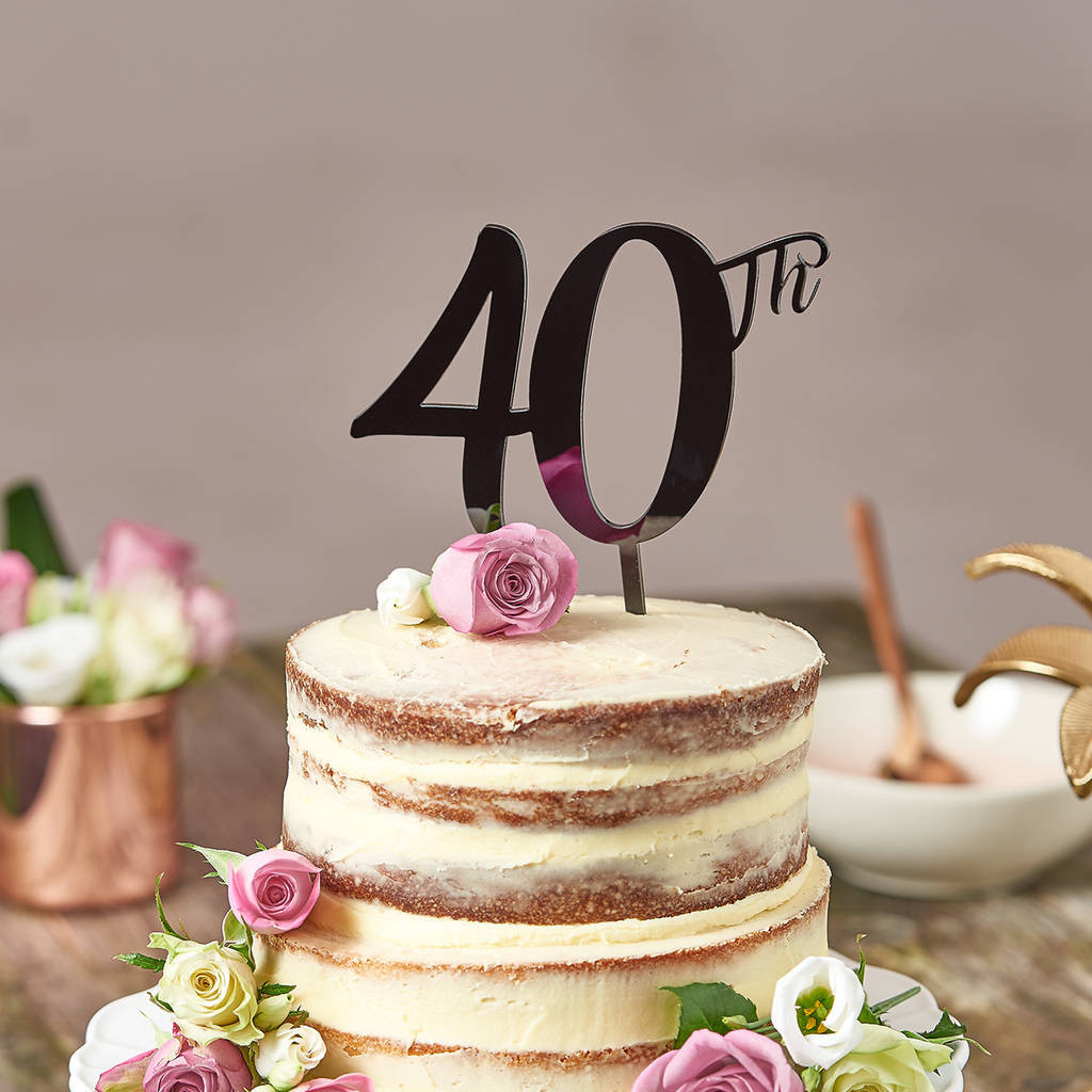 40th Birthday Cake
 40th birthday cake topper by suzy q designs