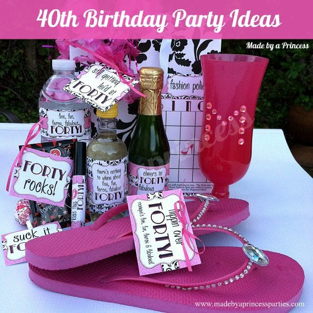40Th Birthday Gift Ideas For Best Friend
 40th Birthday Party Set Made by A Princess