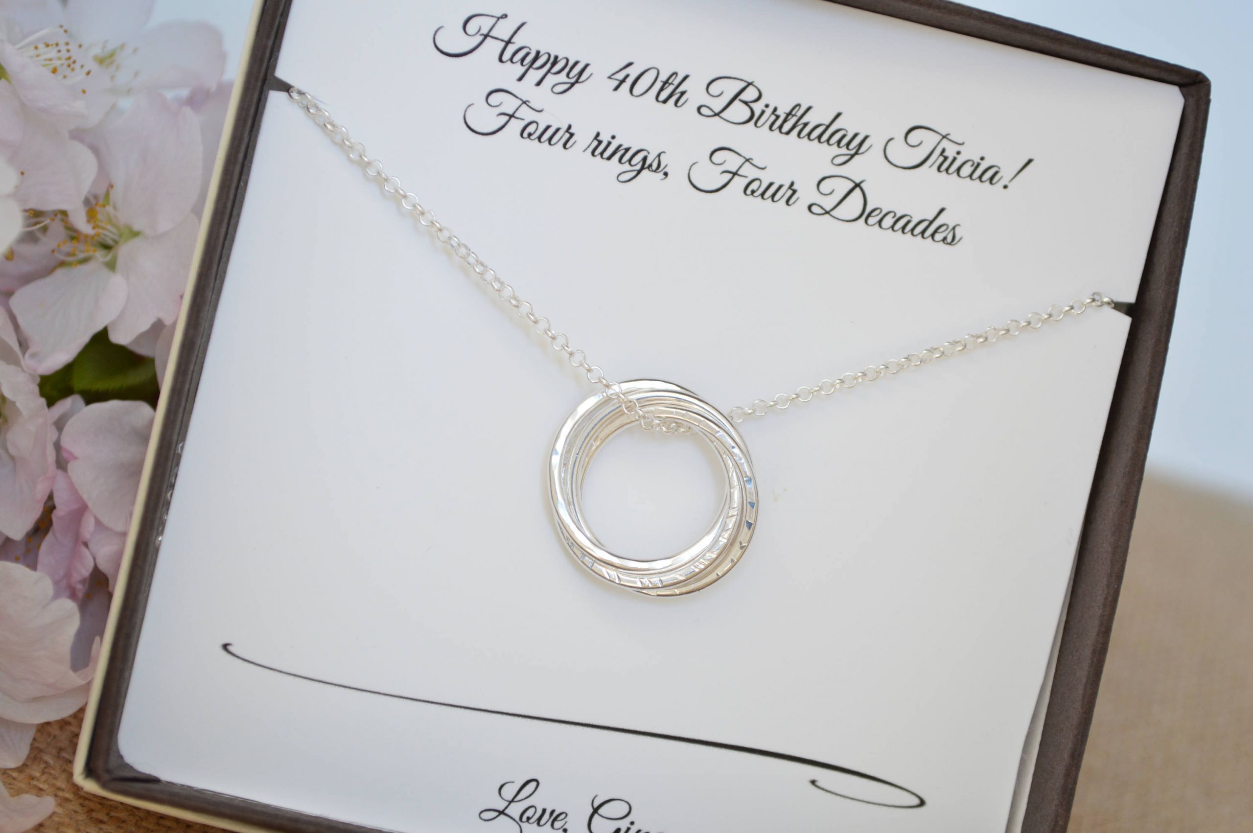40Th Birthday Gift Ideas For Best Friend
 40th Birthday t forwomen 4 sisters necklace 4 Best friend