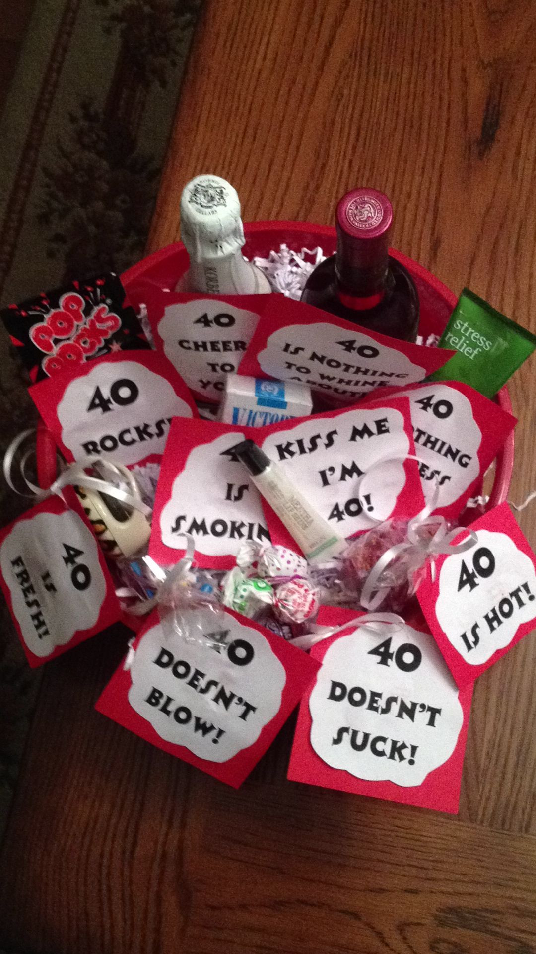 40Th Birthday Gift Ideas For Men Funny
 40th birthday t basket 40 rocks Pop rocks 40 is