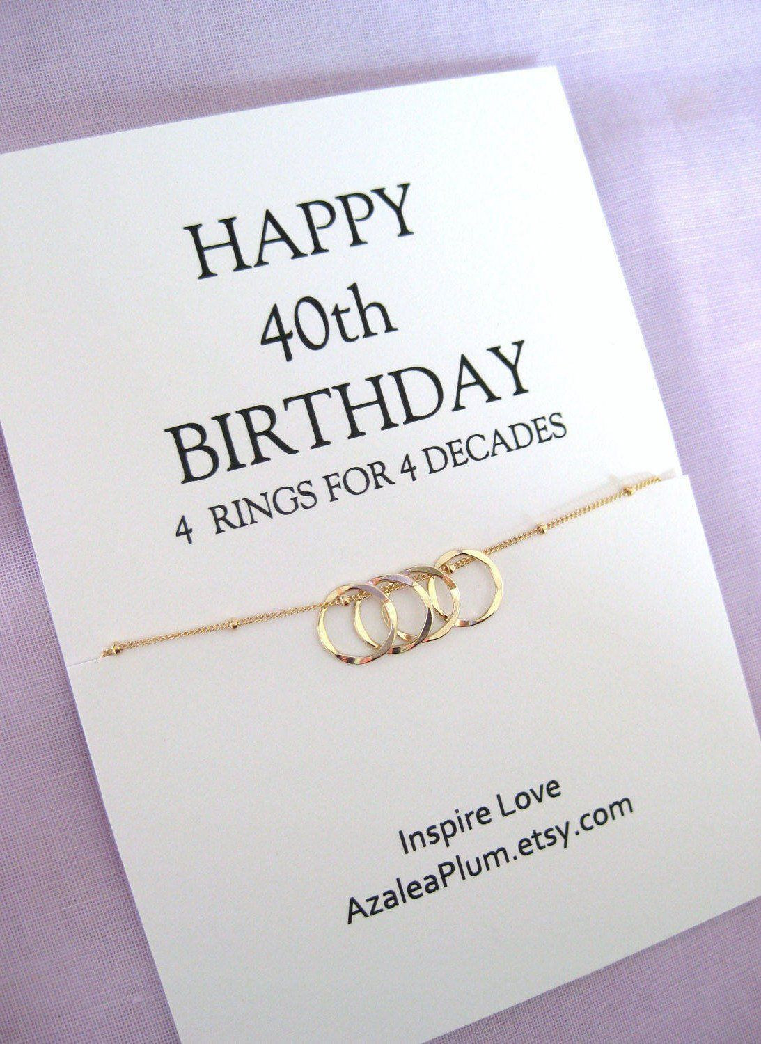 40Th Birthday Gift Ideas For Sister
 40th Birthday Gifts 14k Gold Filled 40th birthday t