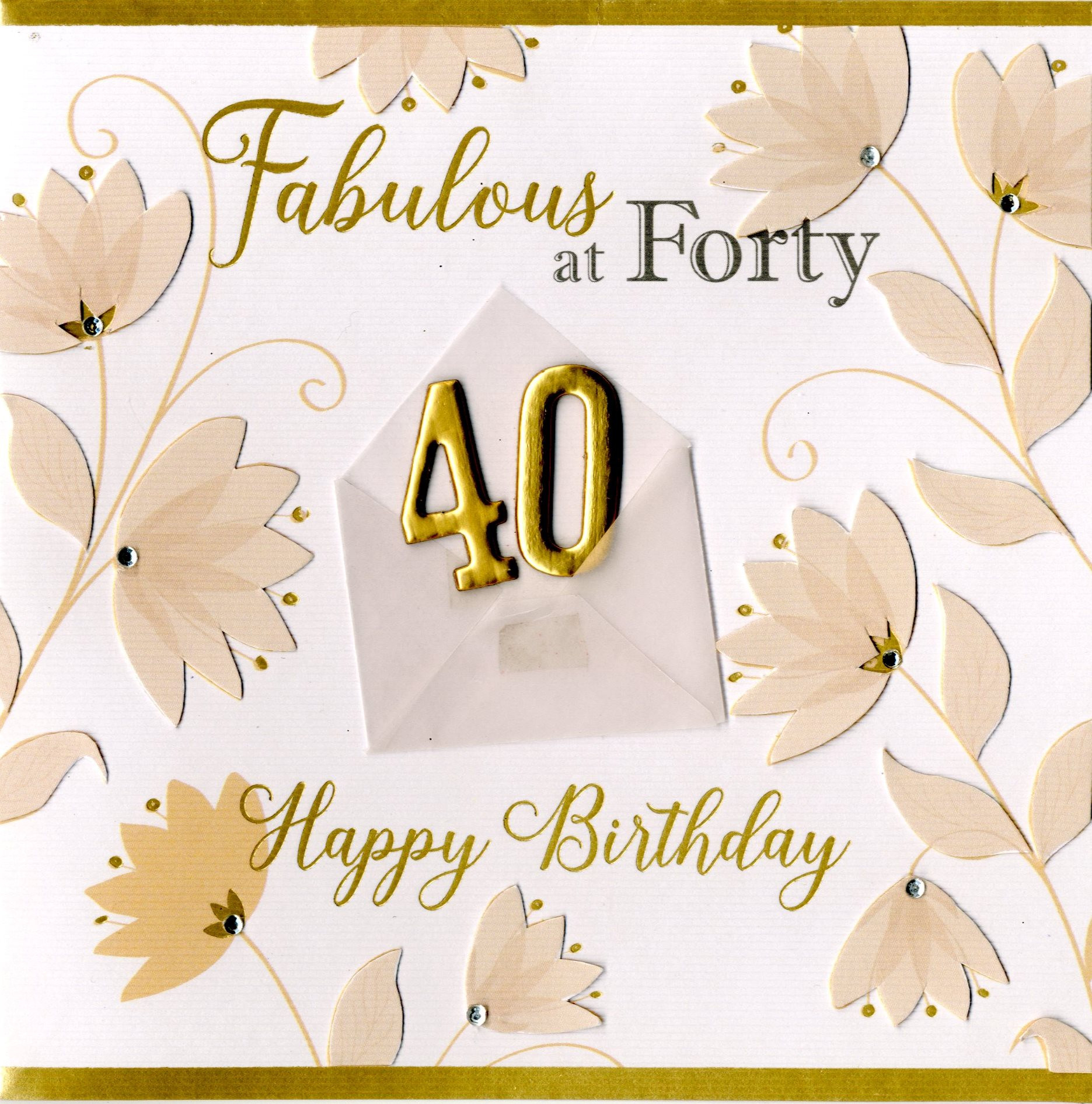 40th Birthday Wishes
 Fabulous At 40 40th Birthday Greeting Card