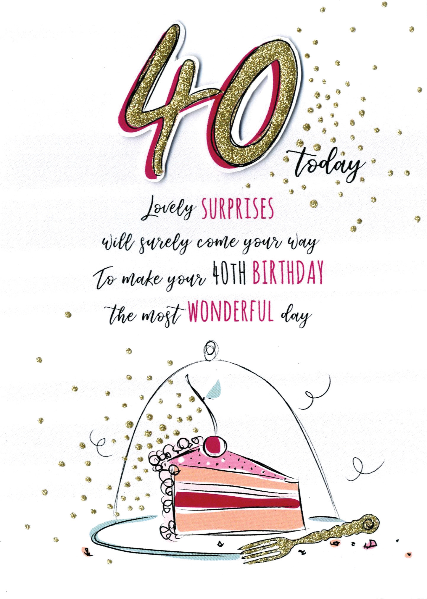40th Birthday Wishes
 Most Wonderful 40th Birthday Greeting Card