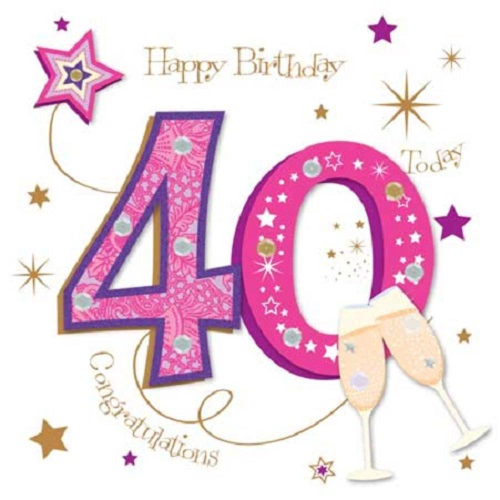 40th Birthday Wishes
 Happy 40th Birthday Greeting Card By Talking