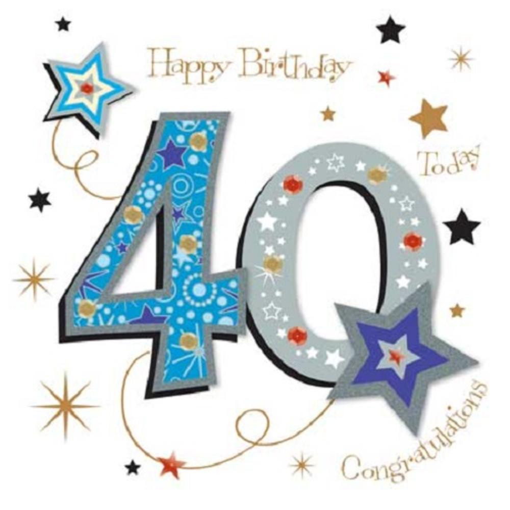 40th Birthday Wishes
 Happy 40th Birthday Greeting Card By Talking