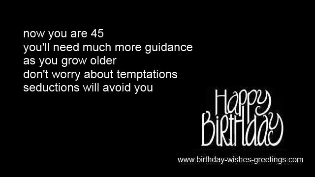 45th Birthday Quotes
 Turning 45 Birthday Quotes QuotesGram