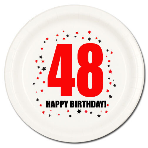 48 Birthday Party Ideas
 Happy 48th Birthday Age 48 Party Supplies DESSERT CAKE