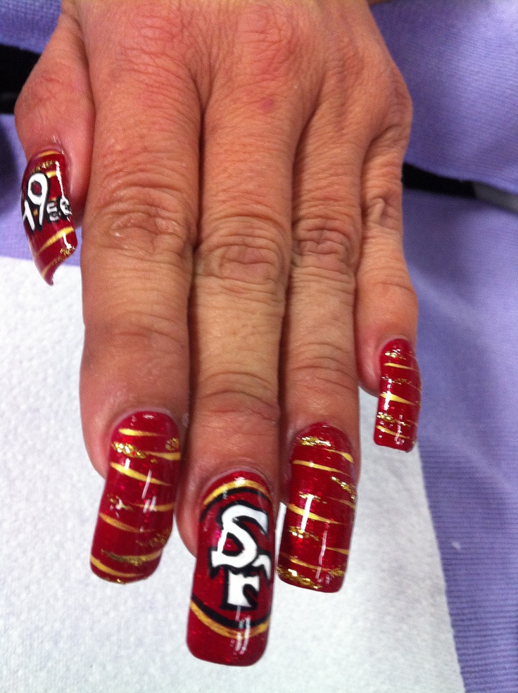 49er Nail Designs
 17 Best images about 49 ers on Pinterest