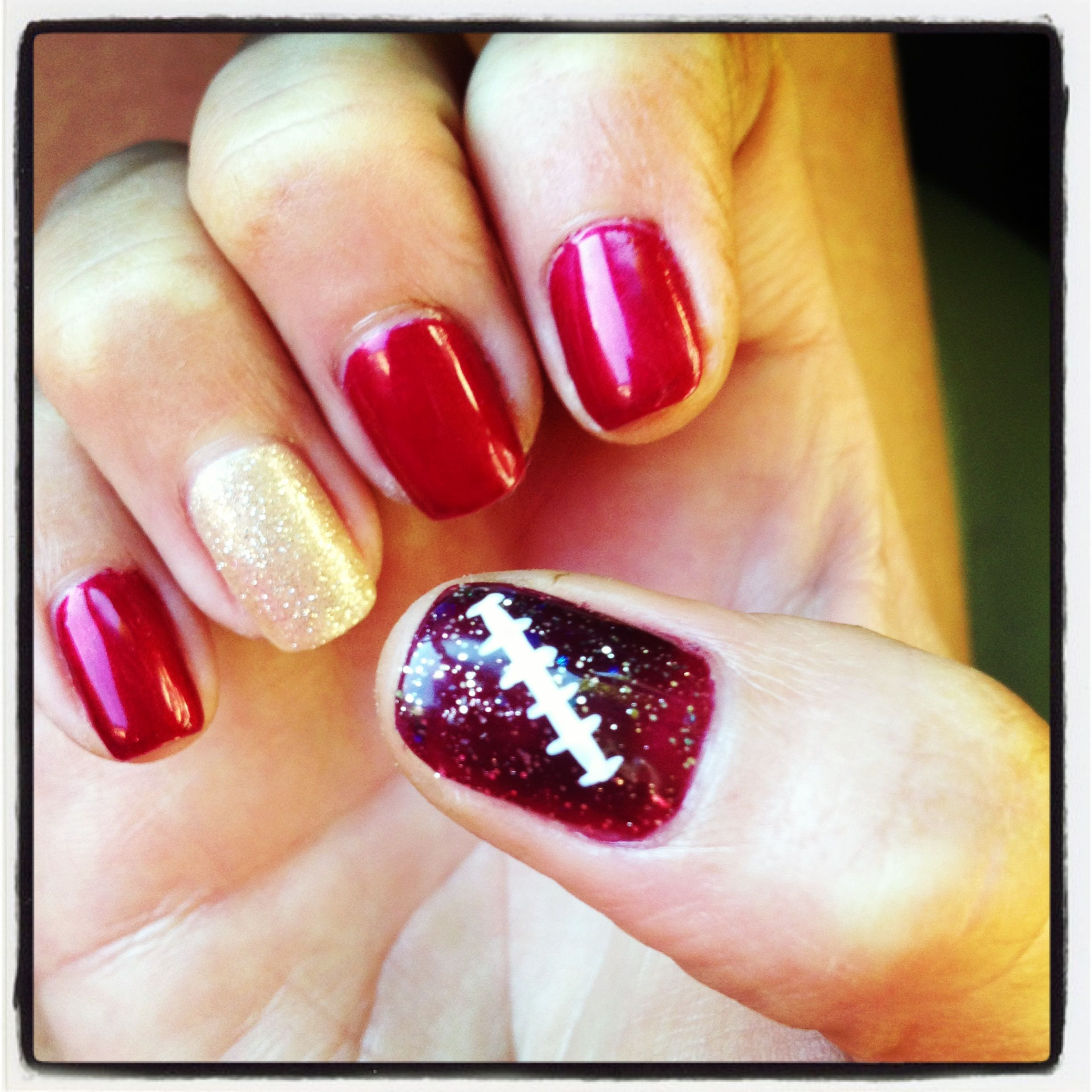 49er Nail Designs
 49er nails goniners ilovefootball more niners nails