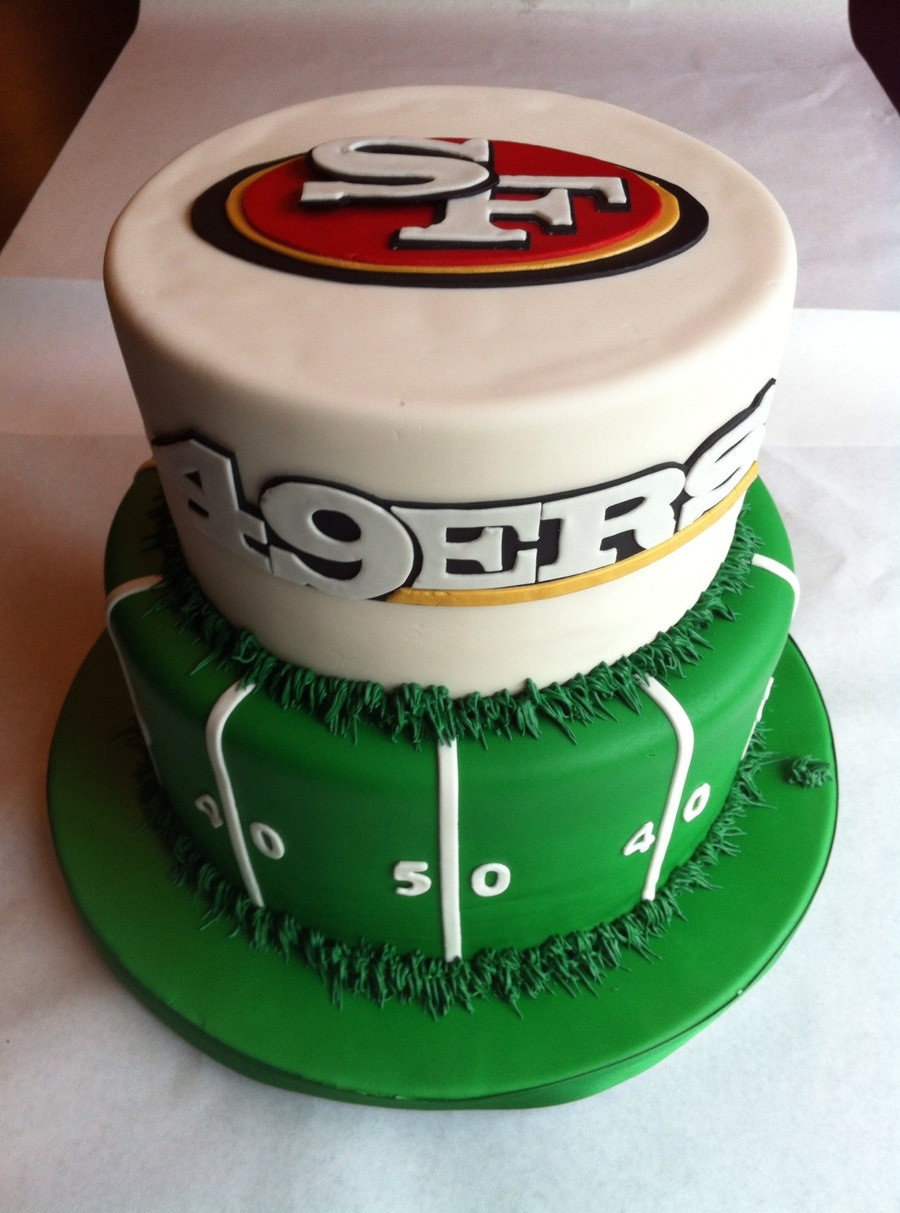49ers Birthday Cakes
 San Francisco 49Ers Cake All Fondant With Royal Icing