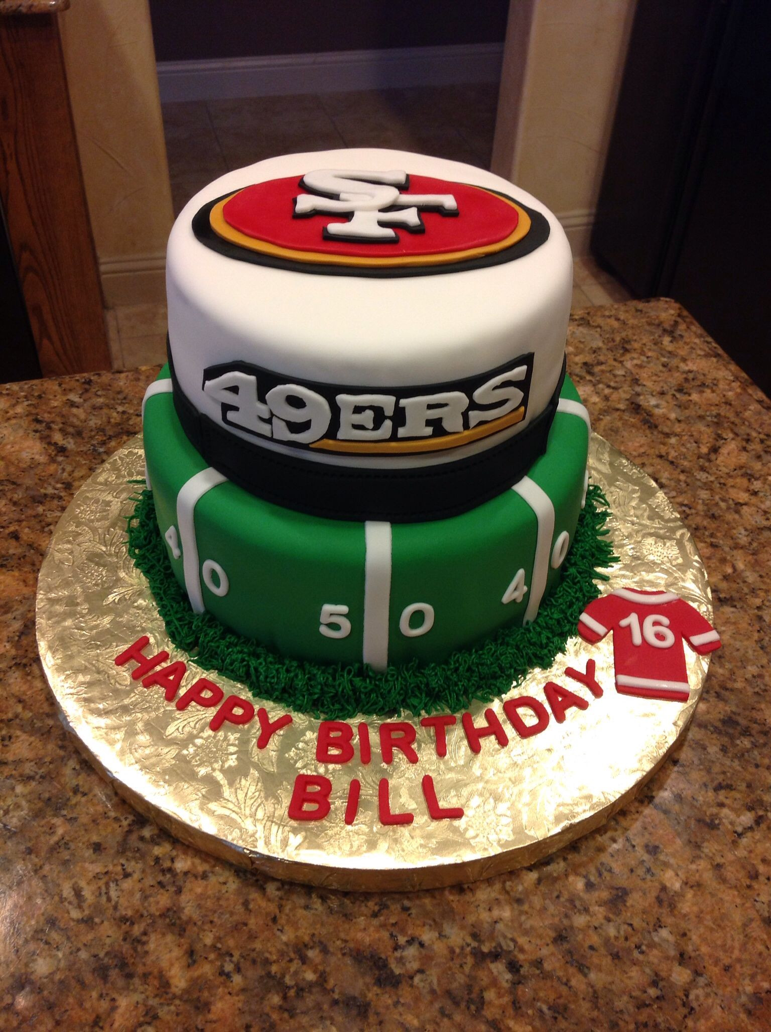 49ers Birthday Cakes
 49ers cake San Francisco forty niners cake I want this