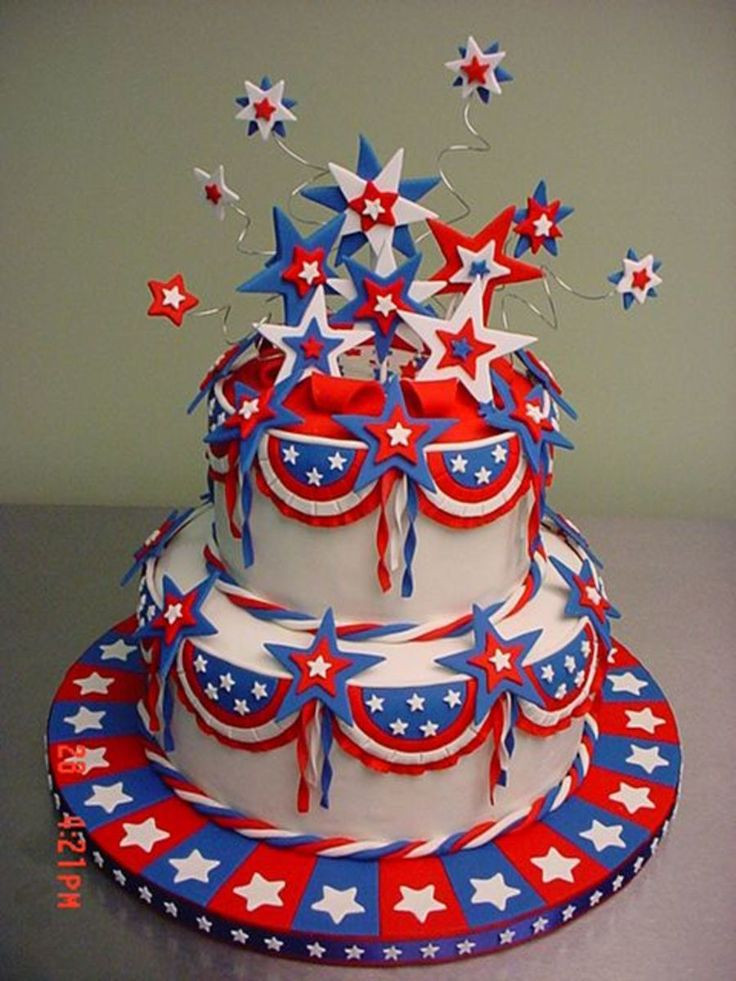 4Th Of July Birthday Cake
 212 best 4th of July Cakes images on Pinterest