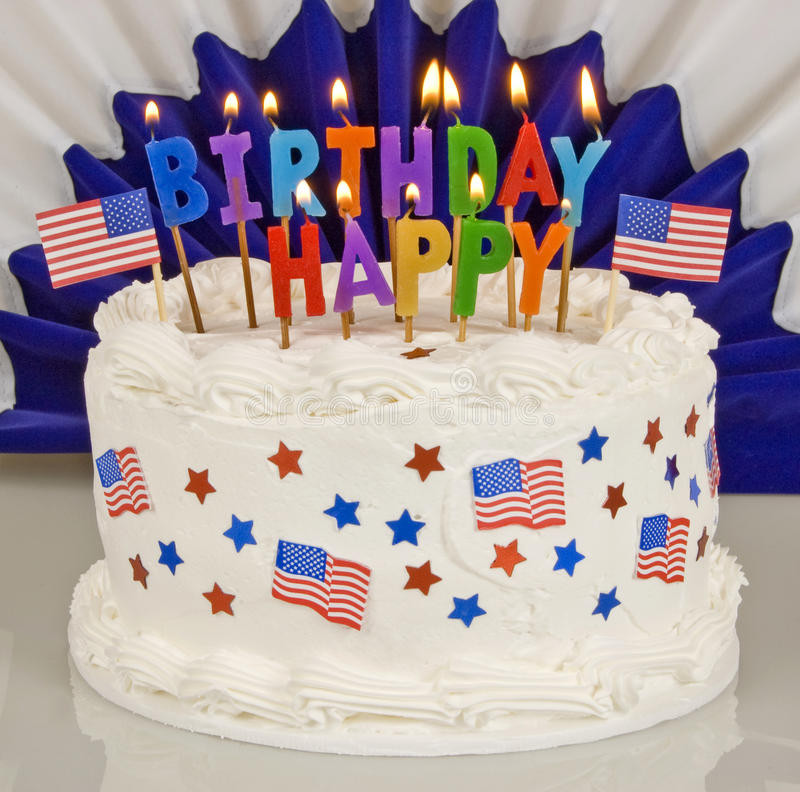 4th Of July Birthday Cakes
 Patriotic 4th July Birthday Cake Stock Image of