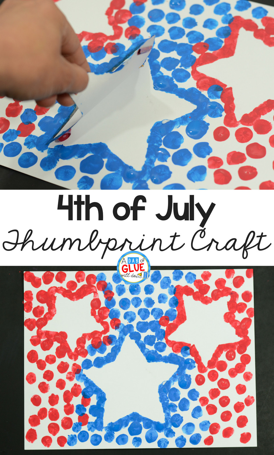 4Th Of July Crafts For Kids
 4th July Patriotic Stars Thumbprint Craft