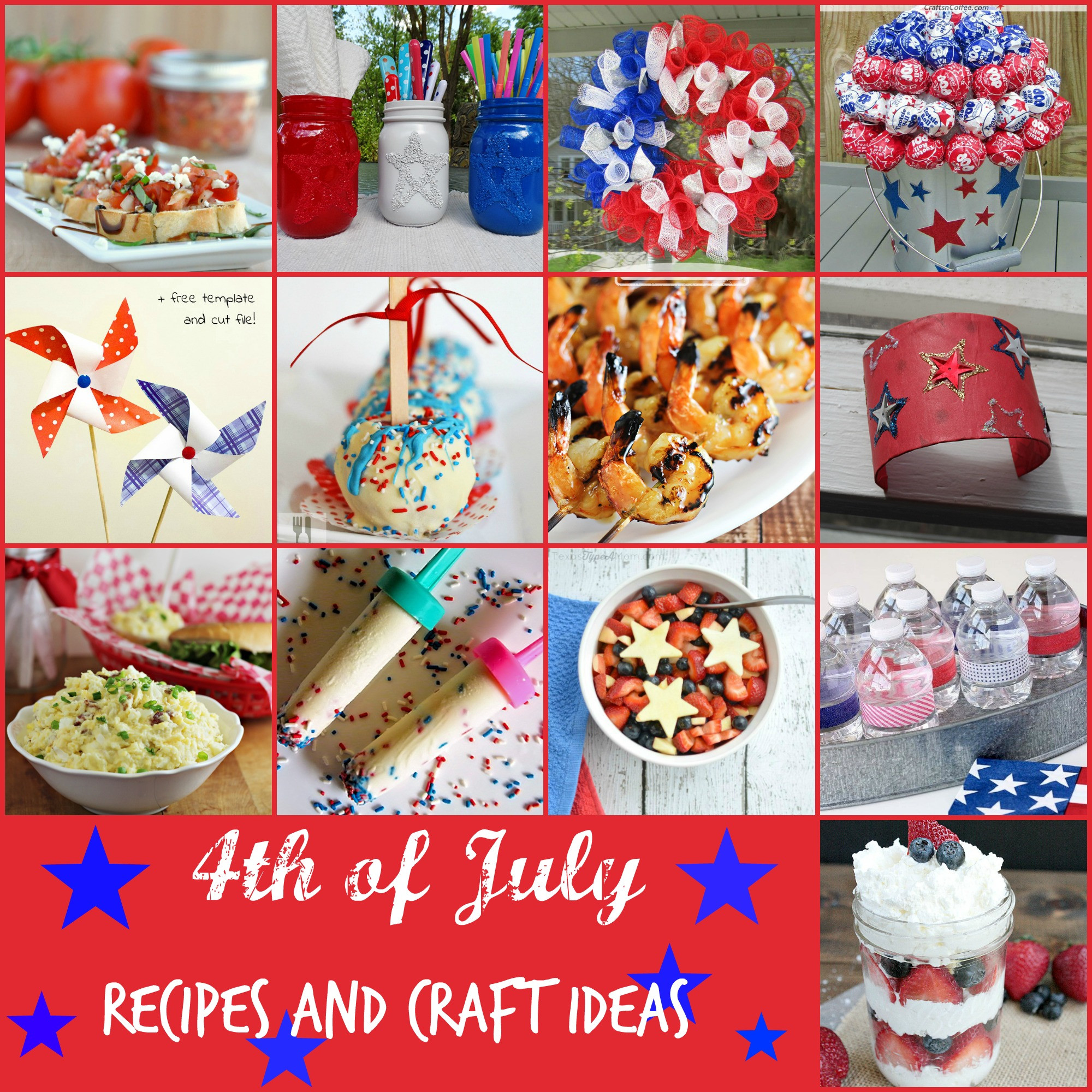 4Th Of July Food Crafts For Kids
 4th of July Recipes and Craft Ideas Michelle s Party Plan It