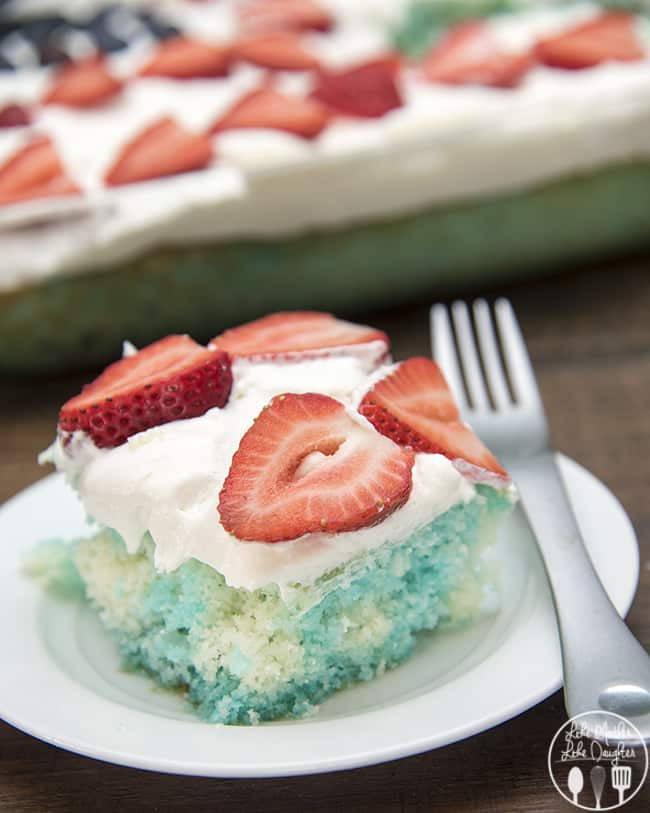 4Th Of July Poke Cake
 Red White and Blue Jello Poke Cake Dessert Now Dinner