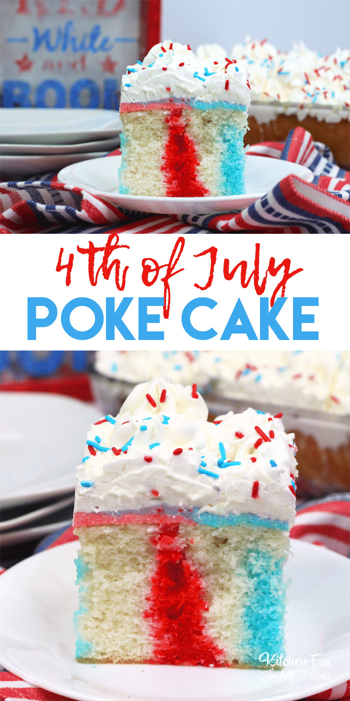4Th Of July Poke Cake
 4th of July Poke Cake Kitchen Fun With My 3 Sons
