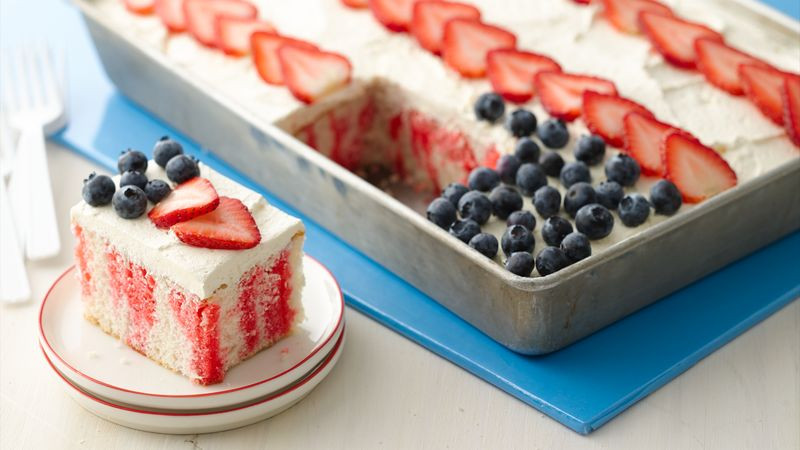 4Th Of July Poke Cake
 Red White and Blue Fourth of July Poke Cake Recipe