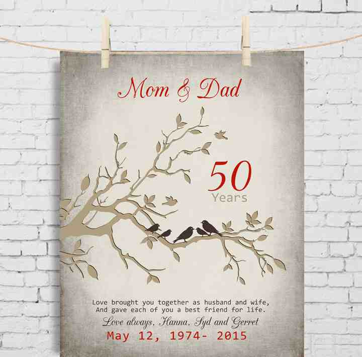 50 Anniversary Gift Ideas For Parents
 50Th Wedding Anniversary Gifts For Parents Wedding and