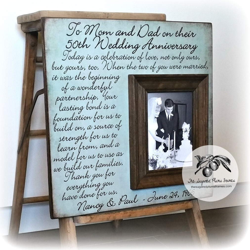 50 Anniversary Gift Ideas For Parents
 Parents 50th Anniversary Gifts Golden Anniversary