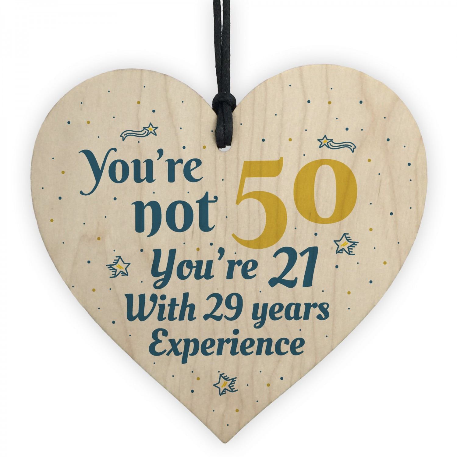 50 Birthday Gift
 50th Birthday Gift Wooden Heart 50 For Dad Mum Sister Friend